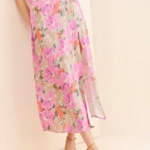 Katie Floral Midi Skirt By Saltwater Luxe